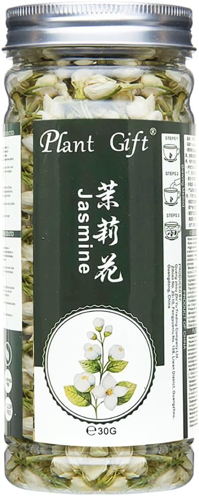 Plant Gift 100% 30G/1.05oz Jasmine Fresh, Non GMO Loose Leaf , Natural Dried Flowers Herbs for Soap Making, Syrup