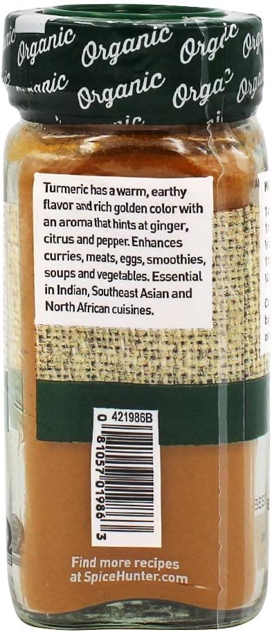 The Spice Hunter Organic Ground Turmeric, 1.6-Ounce Jar