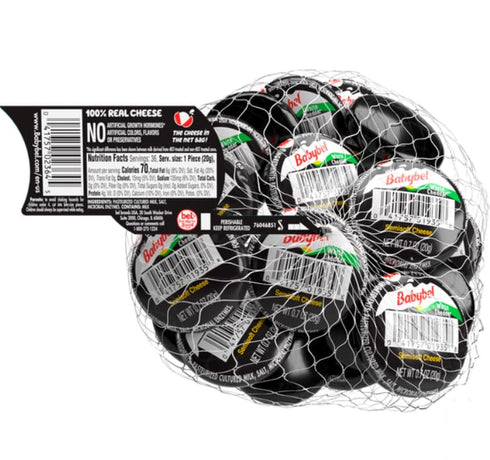 Babybel 0.7 oz, 36 Mini Snack Cheese, White Cheddar, ct