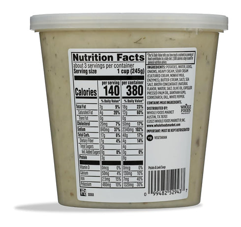 WHOLE FOODS MARKET KITCHENS 24 oz , Potato And Leek Soup