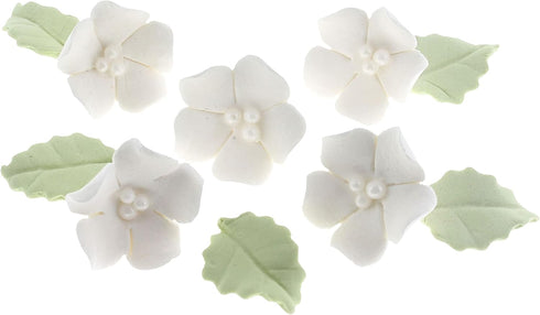 Global Sugar Art Blossoms and Leaves Edible Sugar Cake & Cupcake Flowers,