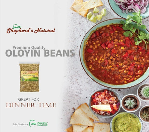 8 lbs. 128 oz. (2 4Ib Oloyin Honey Beans by Shepherd's Natural / x Bags). Offers a quality, easy-to-cook West African