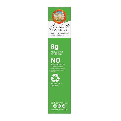 60-1.0 OZ (6 Sunbelt Bakery Oats & Honey Chewy Granola Bars, Bars Boxes)