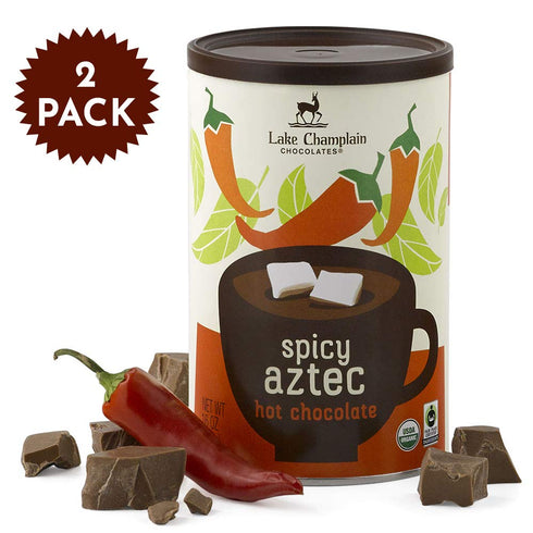 21 1 (2 Pack) Lake Champlain Spicy Aztec Organic Hot Chocolate, Servings, Pound