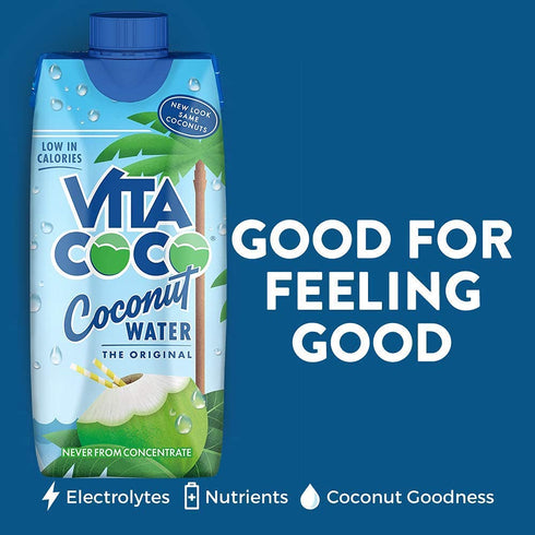 33.8 Oz (Pack 6) Vita Coco Coconut Water Original, Fl