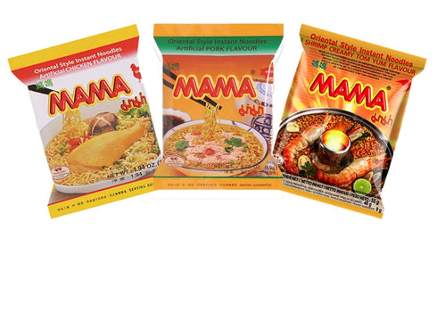 Generic Package 30 Packs (3 3 10 30 Mama Oriental Style instant noodles Mix Flavor Bundle Total Best Flavor Mix