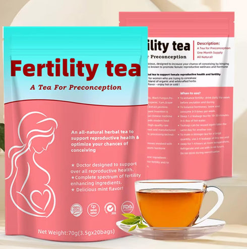 Generic Fertility Tea for Preconception Support, Mint Flavor, 20 Bags, One Month Supply,