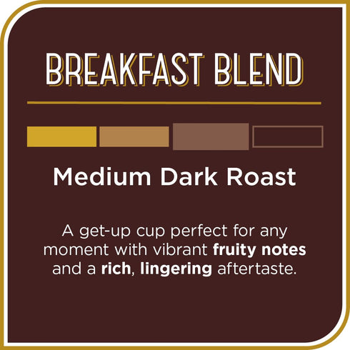 24 Count, Don Francisco's Breakfast Blend Coffee Pods, Medium-Dark Roast, Compatible with Keurig Brewers