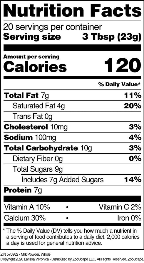 Larissa Veronica (16 oz, 570982) 2 Pack Milk Powder, Whole ZIN: