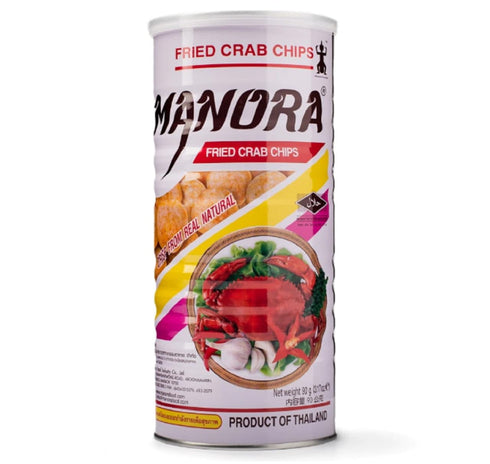 Generic 3 Packs 90 3 - Manora Fried Crab Chips - Banh Phong Vi Cua - g per Can with Cans per Order - Product