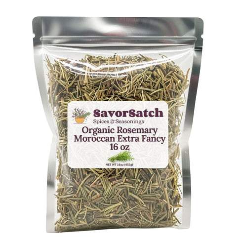 SavorSatch Rosemary Moroccan Extra Fancy - Resealable Pouch | Organic, Allergen-Free, Non-GMO, Kosher