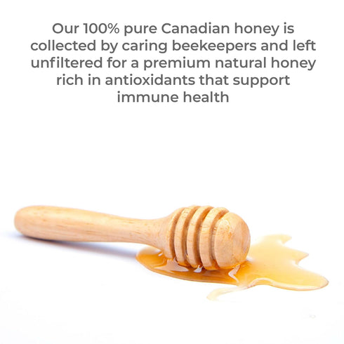 100% 1 lb Premier Research Labs Canadian Gold Honey - Raw Honey, Pure Honey, Raw Unpasteurized Honey, Unfiltered, Pure
