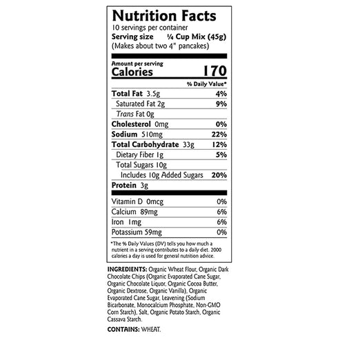 16 Oz (Pack 3) Birch Benders Organic Pancake and Waffle Mix, Non-GMO, Chocolate Chip