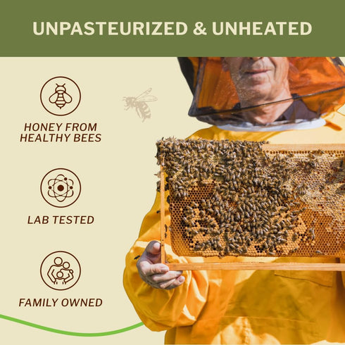 500g 17.6oz, Antioxidant-Packed OneRoot Raw Buckwheat Honey / Unheated & Unprocessed Dark Nutrient-Rich, Natural
