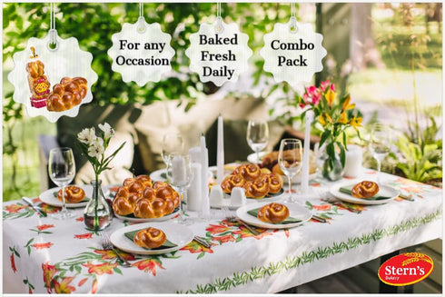 Traditional Braided Shabbat Challah Breads & Challah Rolls | Fresh & Delicious | Great for Shabbat or any Holiday |