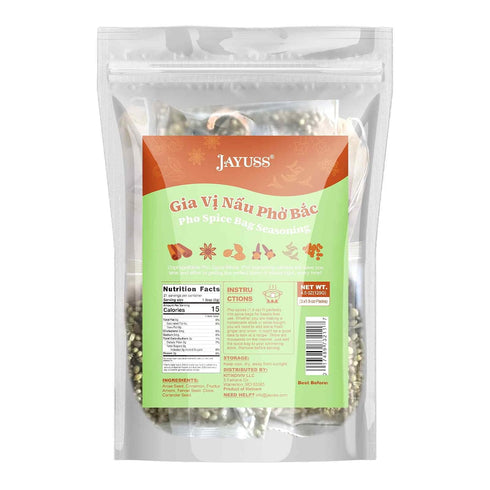 Jayuss Pho Spice Bag Seasoning, Authentic Vietnamese Spice Blend with All-Natural Plant-Based Ingredients,