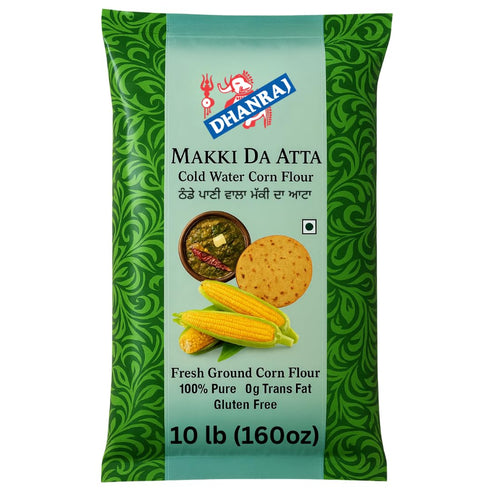 SPICE OUTLET Dhanraj Makki Da Atta, Cold Water Corn Flour, Fresh Ground, 100% Pure,