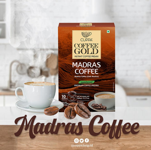 Cuppa Chai Gold Madras Coffee Sweetened - Dairy Free & Coffee Gold Blend
