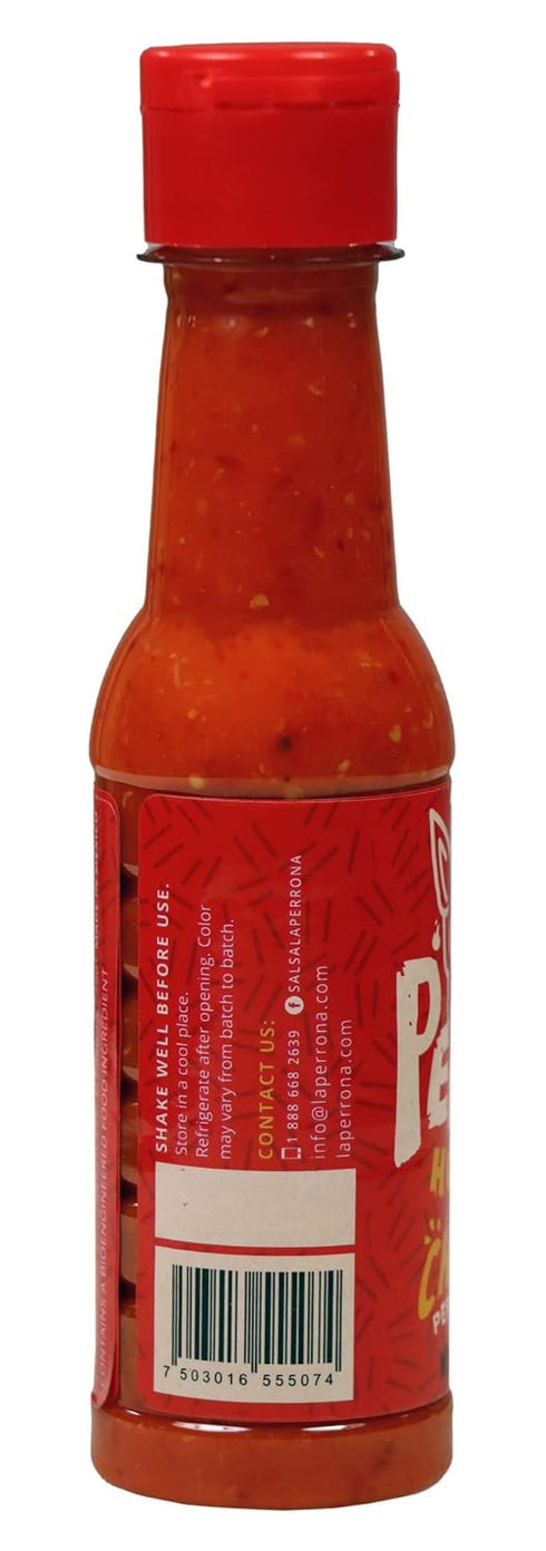 La Perrona Chiltepin Hot Sauce, 5 Ounce Bottle | Red Chiltepin Pepper Salsa Picante | Extra Spicy (5oz, Pack of 1)