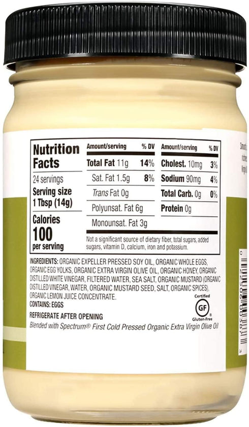 Org6 Spectrum Naturals Mayonnaise Olive Oil