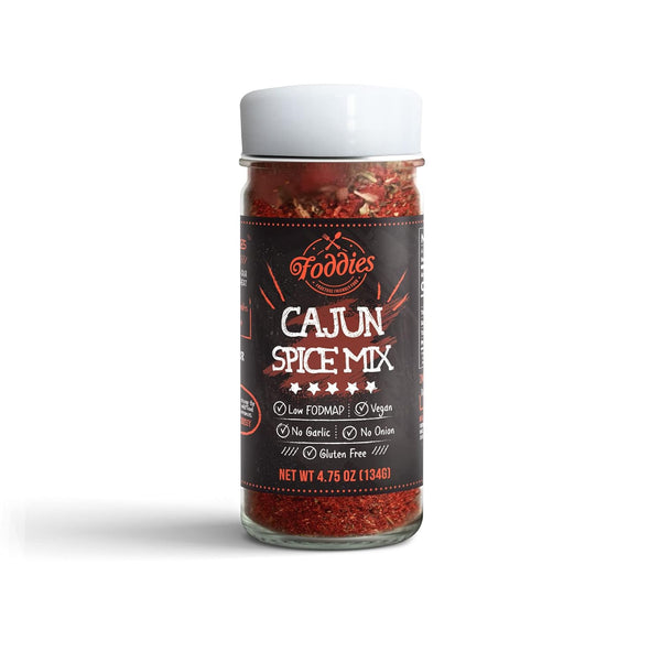 Foddies Cajun Spice Mix, Low FODMAP Seasoning, Gluten Free, Vegan, IBS Friendly