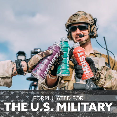 Pack, 16 Oz (Pack 12) HOIST Premium Military Hydration Electrolyte Drink, Powerful IV-Level Hydration, Clinically