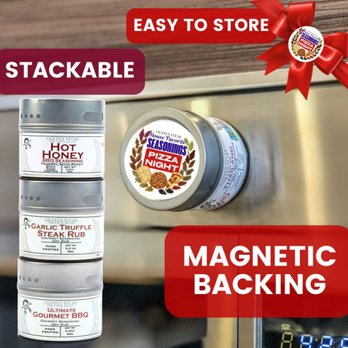 Packaged Set 3 GLP-1 Pizza Night House Favorite Seasonings | Gift of | All Natural, Non GMO Pizza Seasoning | Gourmet