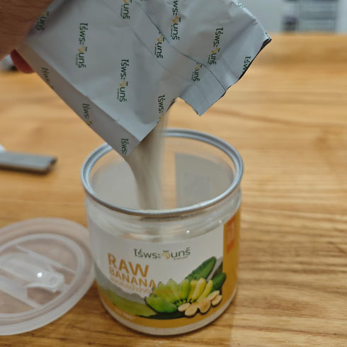 100g 100% Raw Banana Powder Natural Green Banana Flour Made from Thai Namwa Bananas | No Sugar, No Additives