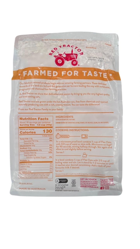 Generic 737g Red Tractor Australian Creamy Style Oats with Flax Flakes