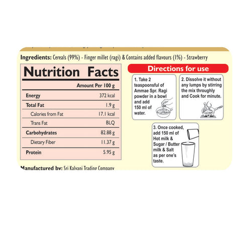 Ammae 400g, Pack 2 Sprouted and Roasted Ragi powder