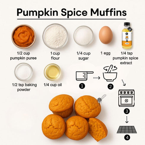 8 Dolce Flav Natural Pumpkin Spice Extract Ounce Oil-Soluble Kosher, Sugar-Free, Concentrated Warm Pumpkin Spice