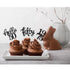 24 Pcs Black Glitter Cupcake Toppers for 50th Birthday Party Celebrations Decorations