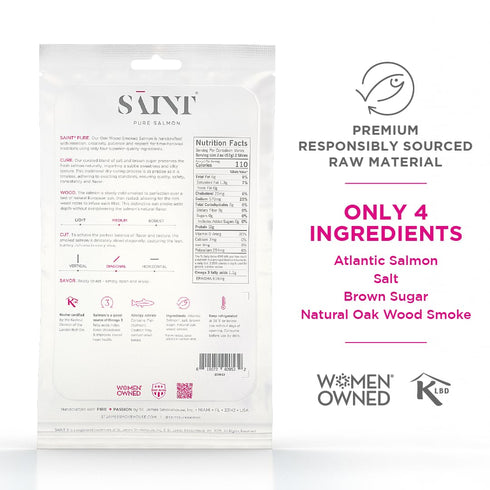 4 St. James Smokehouse Oak Wood Cold Smoked Salmon, Ounce