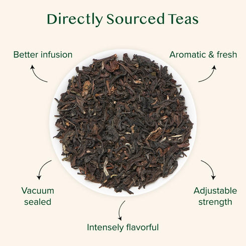 VAHDAM Darjeeling Tea Leaves From Himalayas 340g (170+ Cups) - Pure Unblended Black Loose Leaf Tea