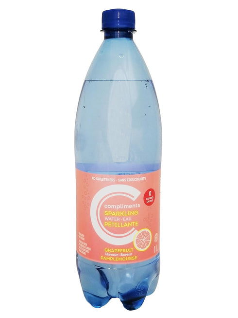 Compliments Grapefruit Flavored Sparkling Water, 1L/35.2 fl oz