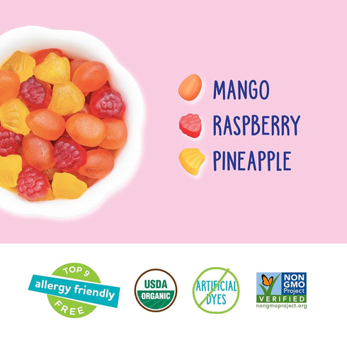 Packs, (60 Packs) YumEarth Organic Tropical Fruit Snacks, Tropical Fruit Flavored Snack Allergy Friendly, Gluten Free