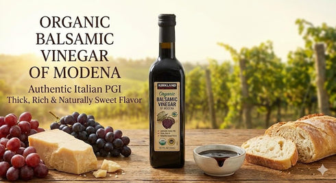 kirkland 1 (33.8 oz) 67 Organic Balsamic Vinegar of Modena - Liter - PGI Certified Italian - Premium Aged - Servings