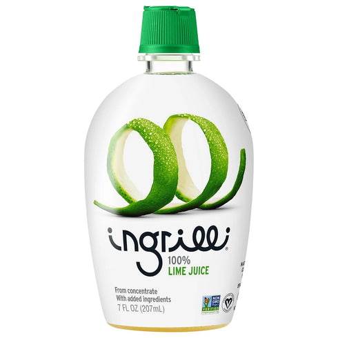 Ingrilli 100% 7 Oz (Pack 3) Lime Juice from Concentrate, Fl Bottle