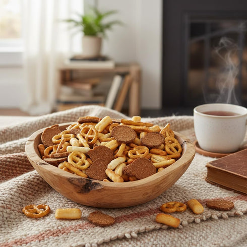 1 Deluxe Snack Mix, Pound Bulk Bag, Rye Bread Chips, Pretzels, Sesame & Regular Bread Sticks, Hampton Distribution