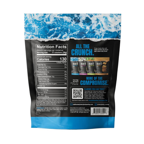 4oz Every Body Eat Snack Cracker Thins, Sea Salt Chia - Gluten Free, Vegan, Dairy Free, and Seed Oil Free
