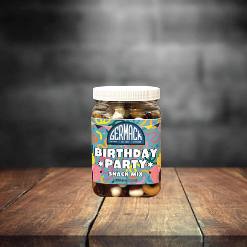 (Set 2, 8oz Germack - Birthday Party Snack Mix - Confetti Yogurt Pretzels, Yogurt Raisins, Dried Cranberries, Cashews