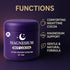 WSJAWH 25 Magnesium Hot Cocoa Jar Melatonin-Free Natural Sleep, Hot Chocolate Powder for Adults with Reishi Mushroom