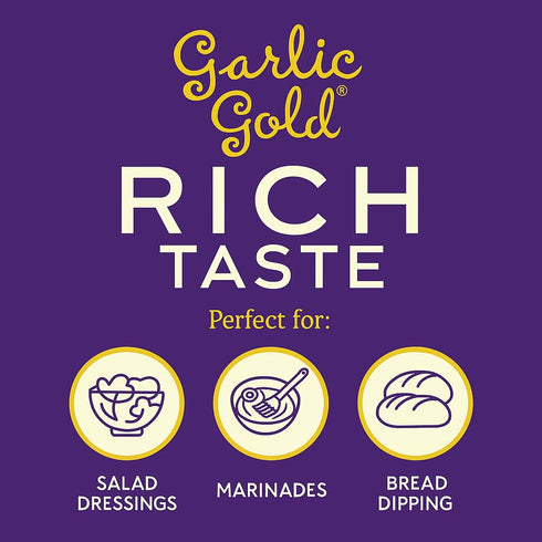 (250 mL, 2 Pack) Garlic Gold Extra Virgin Olive Oil Infused with Garlic, Premium Certified USDA Organic, Low FODMAP
