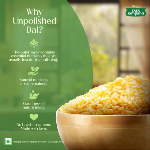 Tata Sampann 1kg Moong Dal - Unpolished