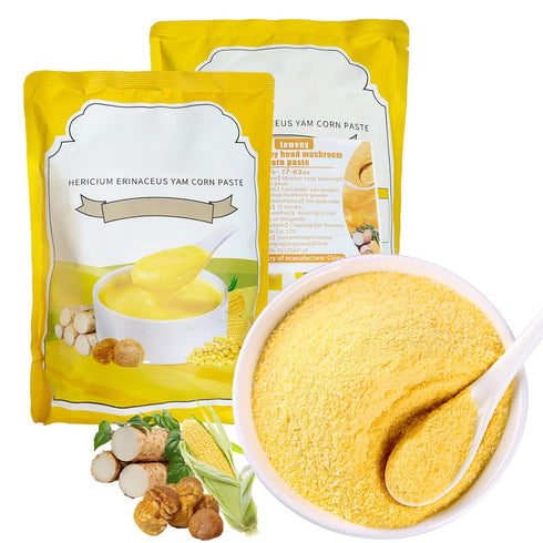 laweny 17.6oz /500g packaging polenta gritsIncluding Hericium erinaceus, Chinese yam, corn flour, instant corn meal