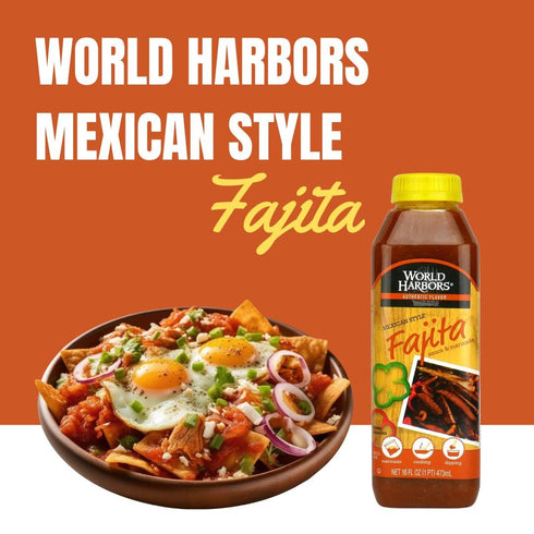 World Harbors Mexican Style Fajita Marinade - 16-Fl Oz (Pack of 2), Perfect for Fajita Meat and Veggies