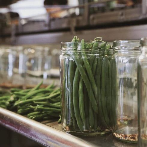 16oz, 2 Pack, 40 Foster's Pickled Green Beans in a Jar, Original, Traditional Pickled Vegetables Recipe for over years