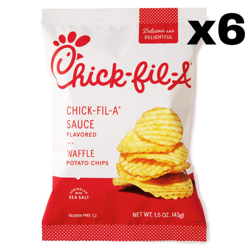 Giri 1.5 oz (6-Pack) (6 Count) chikfila Sauce Flavored Waffle Potato Chips Bags Crispy Waffle Cut Chips with chikfila