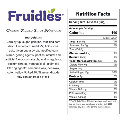 Gummi Gummy Gummies (4.4 Fruidles Filled Spicy Mangos Candy, Delicious Fruit Flavors Pounds)
