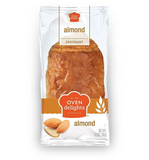 Oven Delights Almond Croissant - Bakery fresh - Breakfast Pastries - Individually Wrapped Croissants